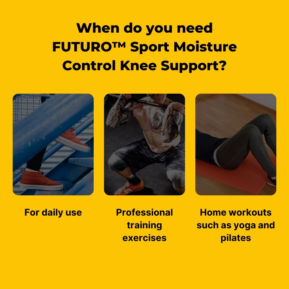 3M FUTURO™ Sport Moisture Control Knee Support, Size S/M/L, Ship from Korea