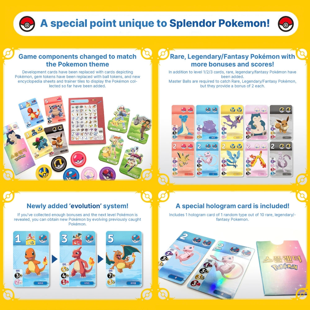 Korea Boardgames Pokemon Splendor Board Game