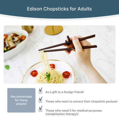 Edison Friends, training chopsticks, adults, right handed, beginner, chopsticks helper