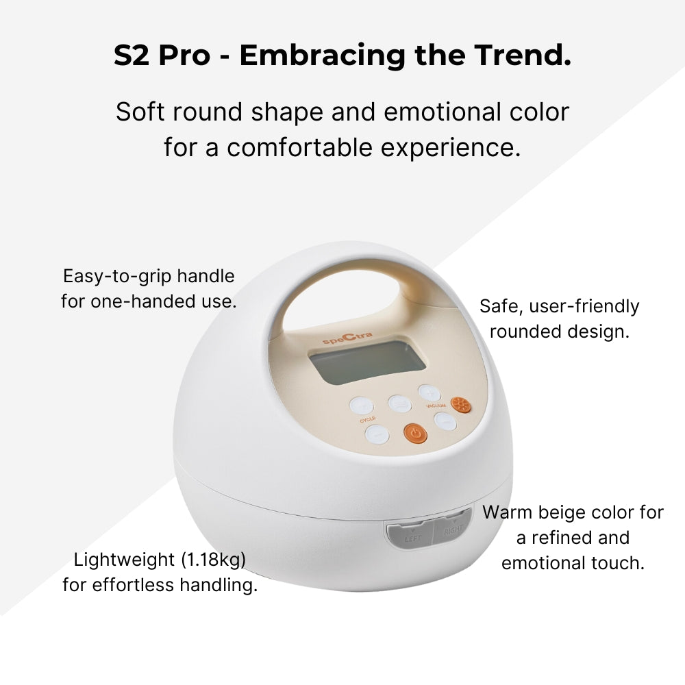 Spectra S2 Pro Electric Breast Pump - Dual Pump with Massage & Backflow Protection