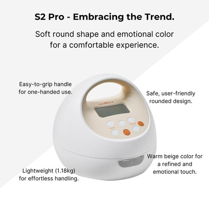 Spectra S2 Pro Electric Breast Pump - Dual Pump with Massage & Backflow Protection