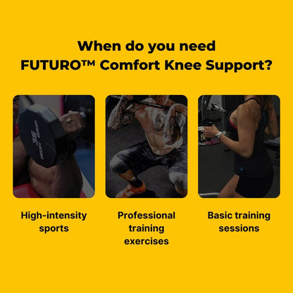 3M FUTURO Comfort Knee Support - Small, Medium, Large Sizes | Knee Brace for Men & Women, Compression Sleeve for Joint Pain Relief