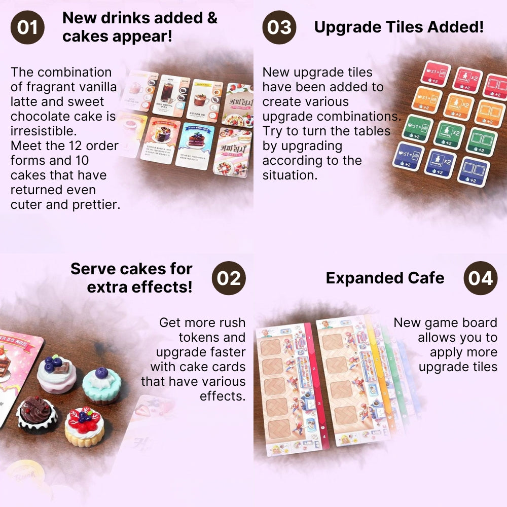 Korean Coffee Rush Cake Time Board Game: Cafe Management Strategy