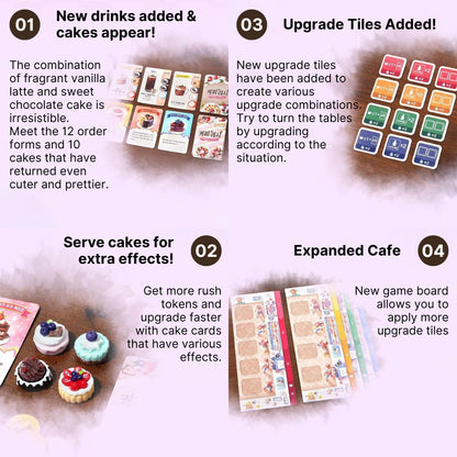 Korean Coffee Rush Cake Time Board Game: Cafe Management Strategy