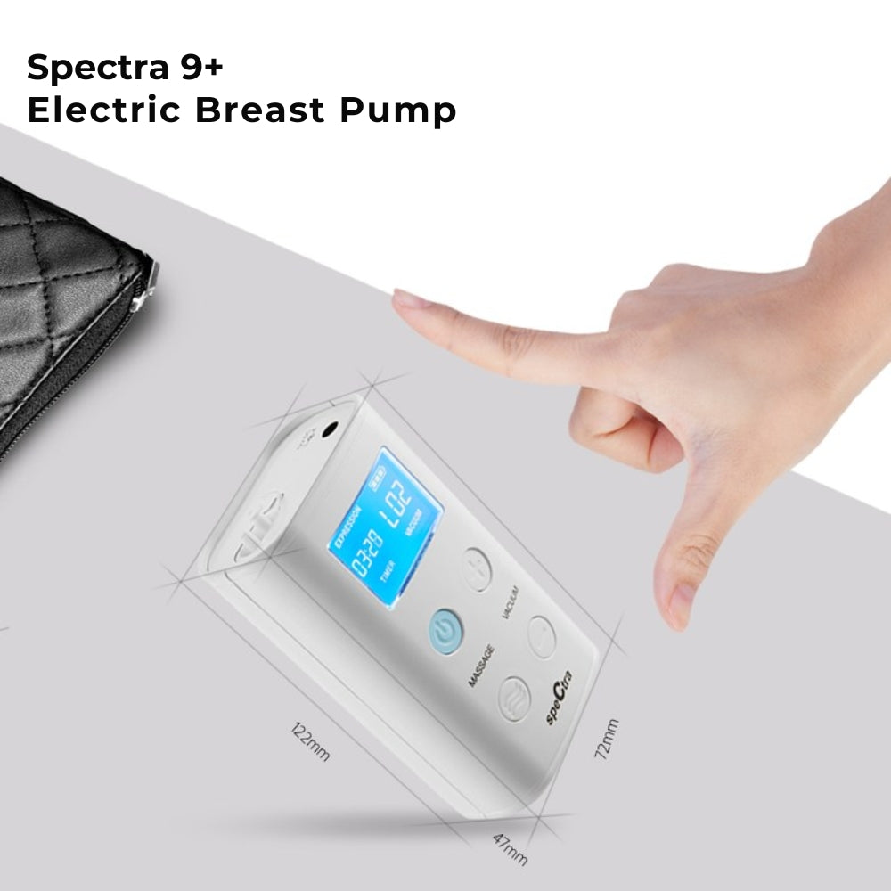 Spectra 9 Plus Electric Breast Pump - Hospital Grade (Single Set), Efficient Breastfeeding, Portable, Rechargeable, Quiet Operation