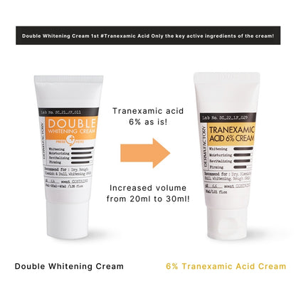 Derma Factory Tranexamic acid 6% cream 30ml | Korean Skin Calm Rose Water Whitening Skin Care