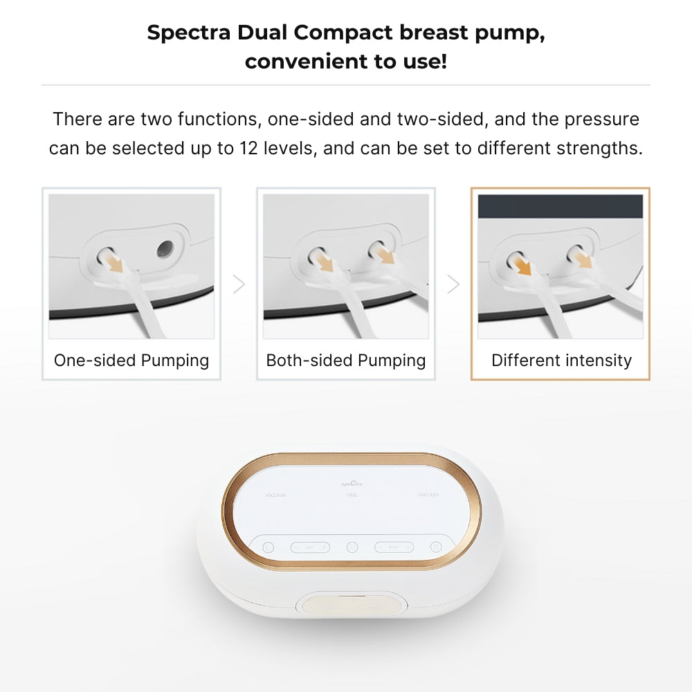 Spectra Dual Compact Electric Breast Pump | Hospital Grade for Dual Breastfeeding