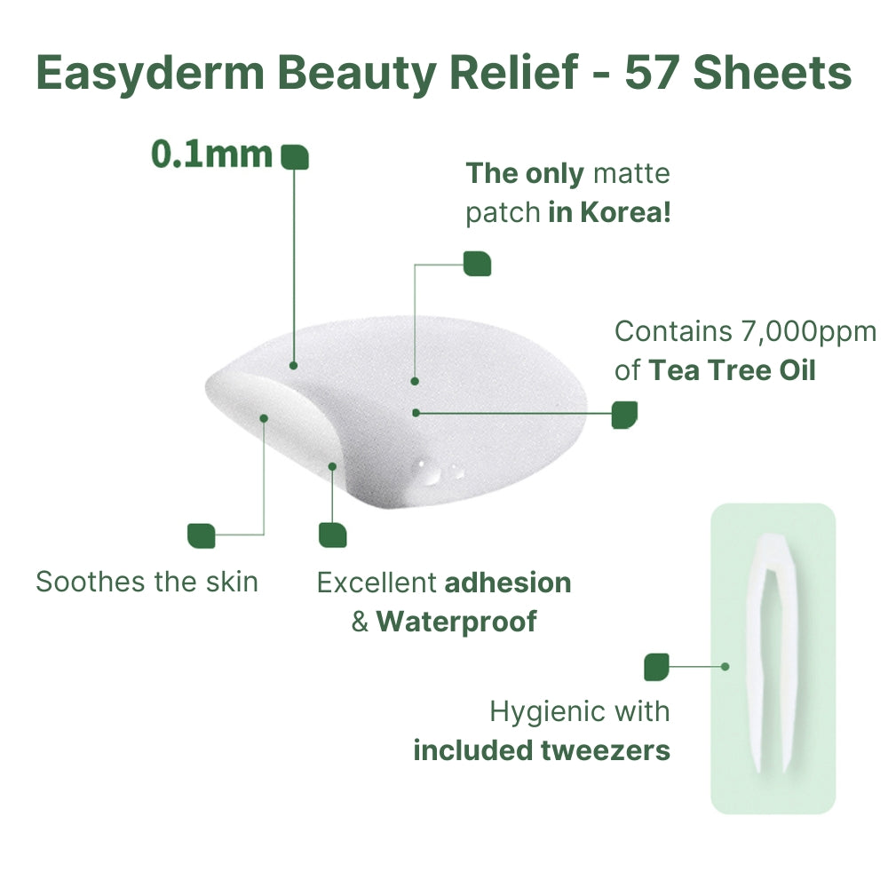 Easyderm Acne patch / Hydrocolloid patch / Tea tree oil patch / Pimple patch