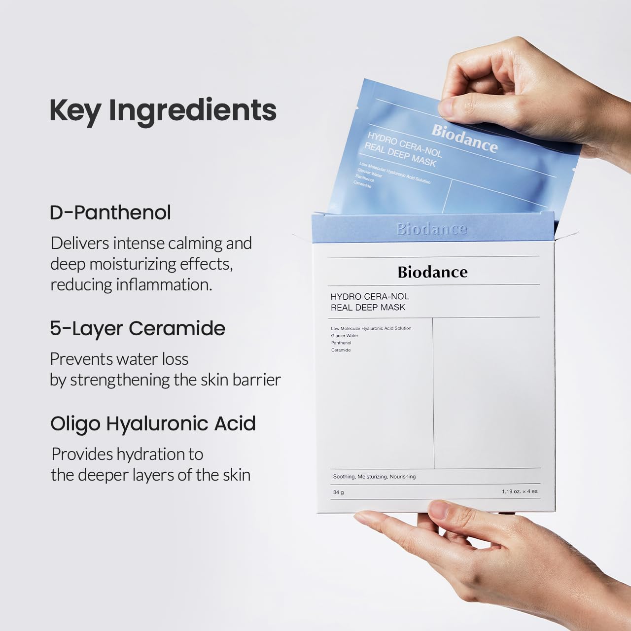 BIODANCE Hydro Cera-Nol Real Deep Mask / Hyaluronic Facial Mask