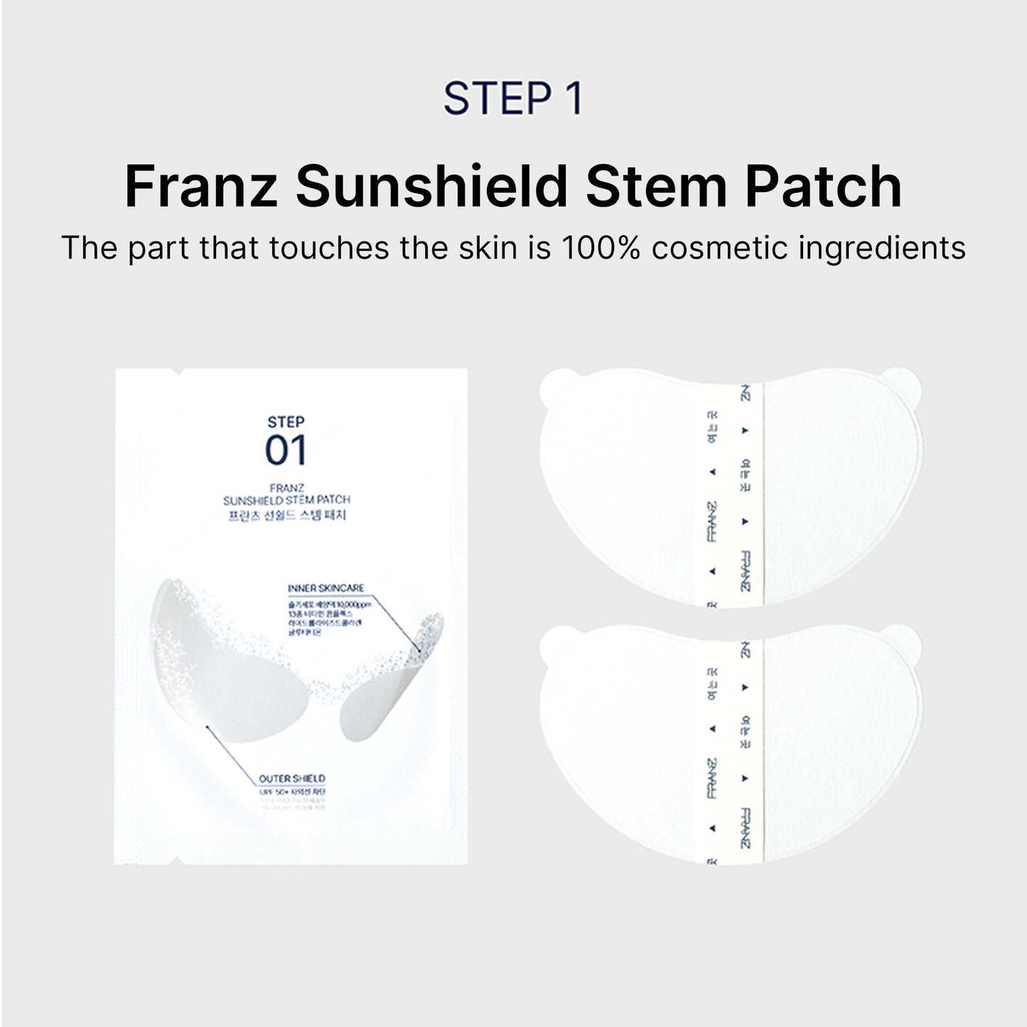 Franz Naked Sunshield Stem Cell UV Protection Patch 10 Pairs | 2024.ver Transparent Sunblock Mask