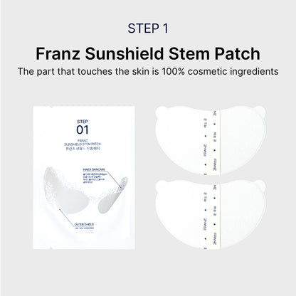 Franz Naked Sunshield Stem Cell UV Protection Patch 10 Pairs | 2024.ver Transparent Sunblock Mask