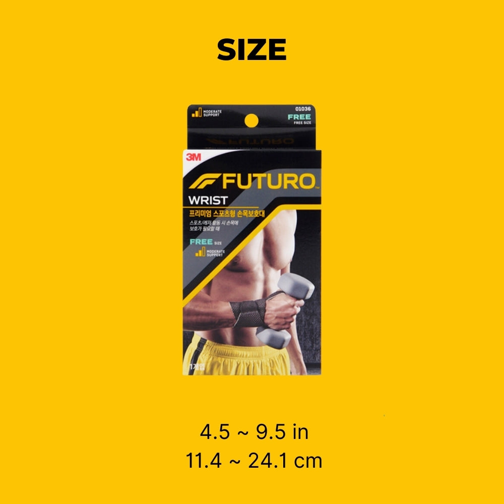 3M FUTURO™ Premium Sports Wrist Support Strap, Free Size