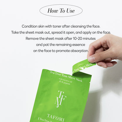 TAFOMI Tea Tree TAM Sheet Mask 27ml (10 sheets)