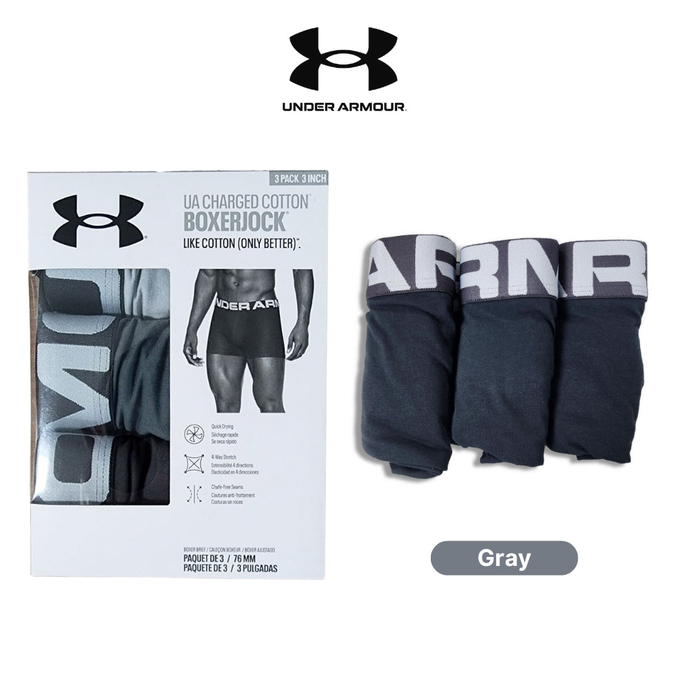 Korean Costco Genuine Under Armour UA Boxer Briefs Set - Sports Underwear for Basketball girdle 3pcs