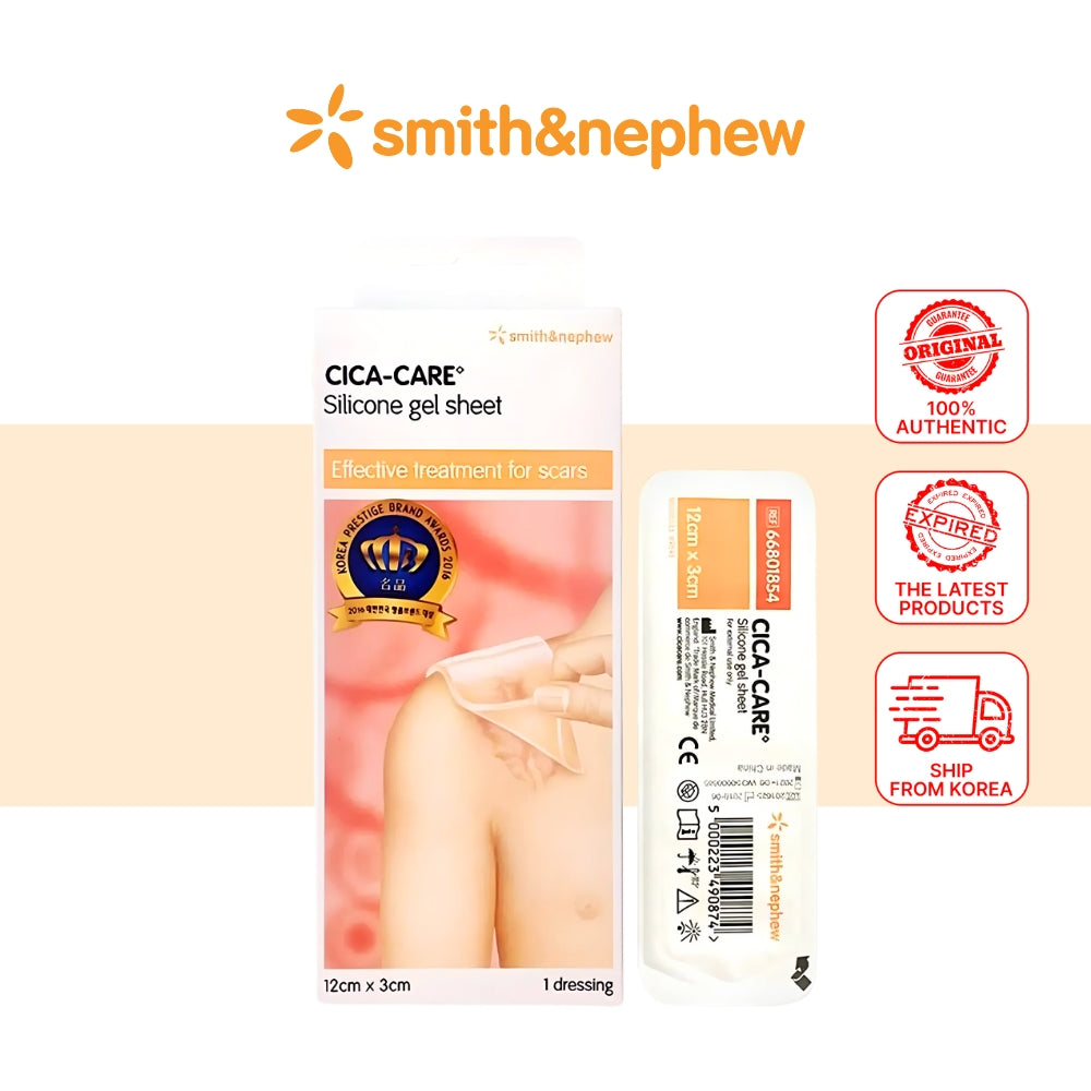 Smith & Nephew Cica Care Silicone Gel Sheet 12 x 3cm effective treatment for scars Scar Treatment