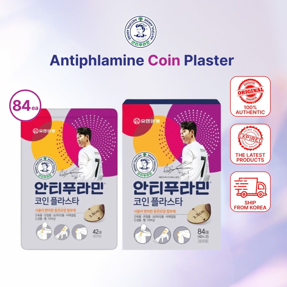 Antiphlamine Coin Plaster 1Box(84 sheets) for Muscle Pain Relief