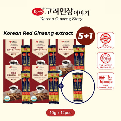 Korean Red Ginseng extract 6 years 10g x 12 sticks