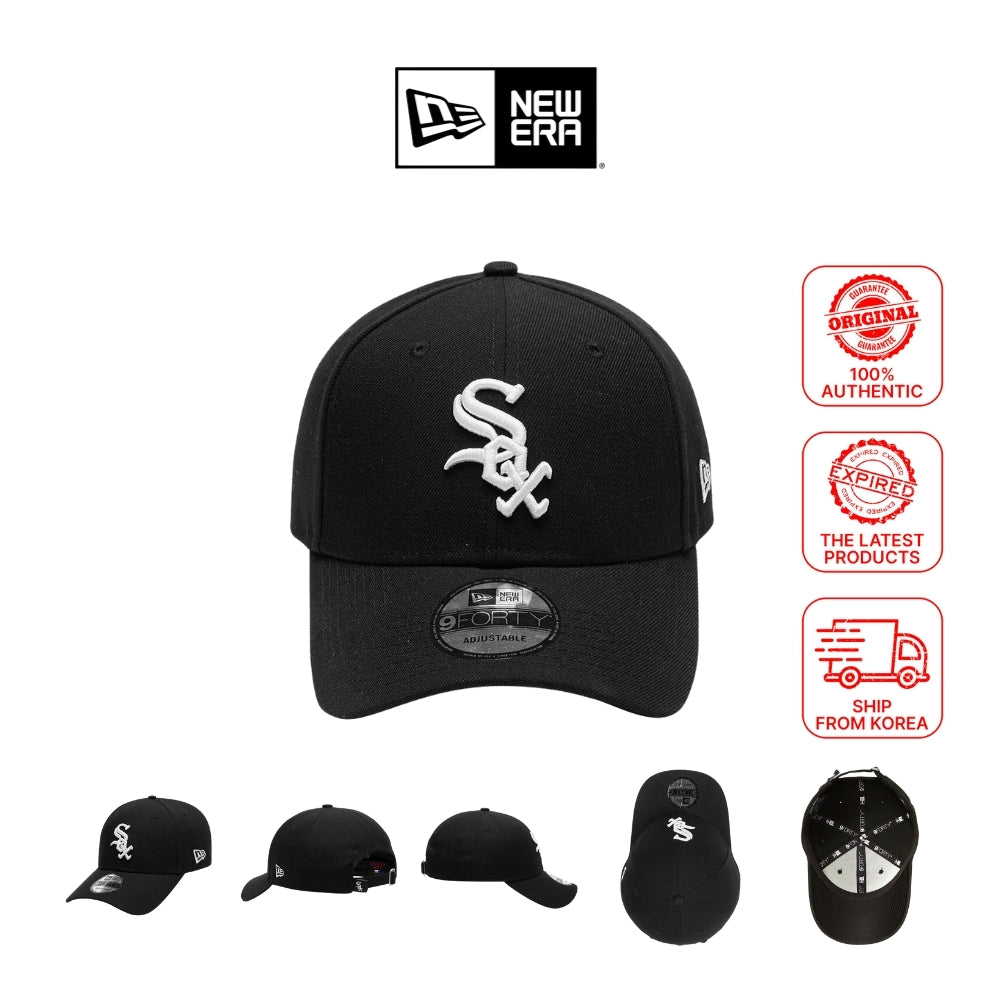 MLB New Era Chicago White Sox Pinch Hitter Team Logo Chiwhi Adjustable Hat - Black / 9FORTY 940 MLB