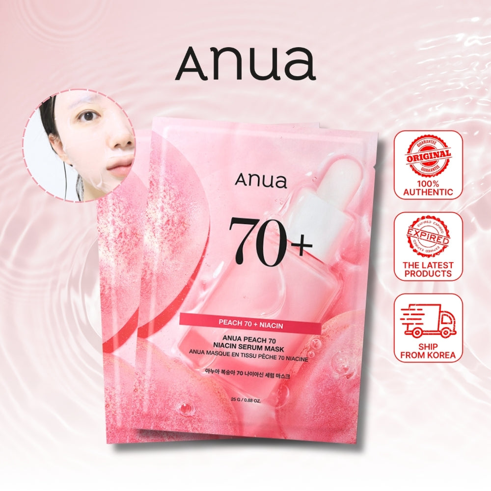 Renewal Anua Peach 70 Niacin Serum Mask 5pcs Facial Mask