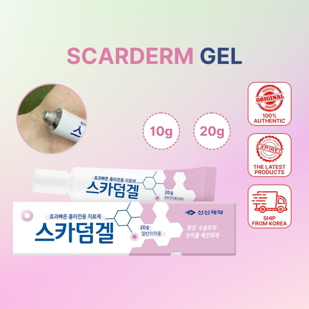 Scarderm Gel 10g, 20g Korea scar care after laser surgery, Removes Acne Blemish Scars, remove acne marks