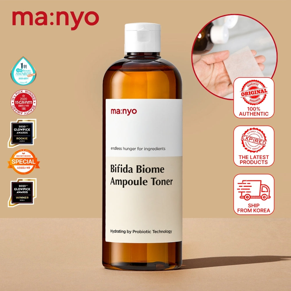 Manyo Factory Hydrating Bifida Biome Ampoule Toner 400ml - Hydrating Skincare Product for Nourished Skin