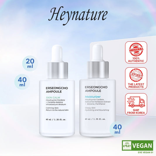 Heynature Erseongcho Ampoule | Skin Calm Moisturizer for Sensitive Skin | K-Beauty Soothing Herbal Extracts | Korean Skincare Nourishing Hydration