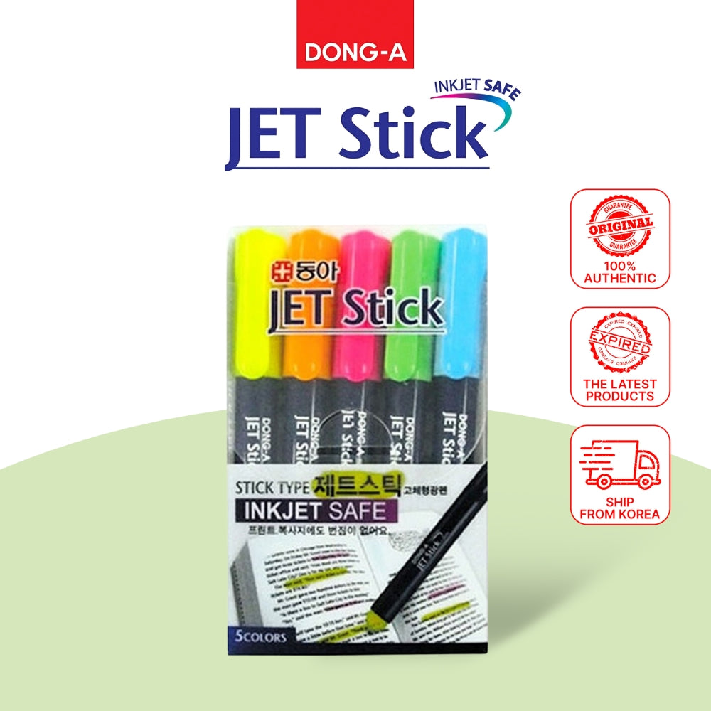 Donga Inkjet Safe Jet Stick Solid Gel Highlighter 5 Colors