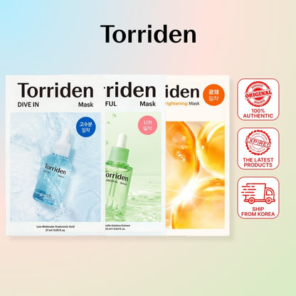 Torriden Dive-In Low Molecule Hyaluronic Acid Mask Sheet / Balanceful / Cellmazing Brightening