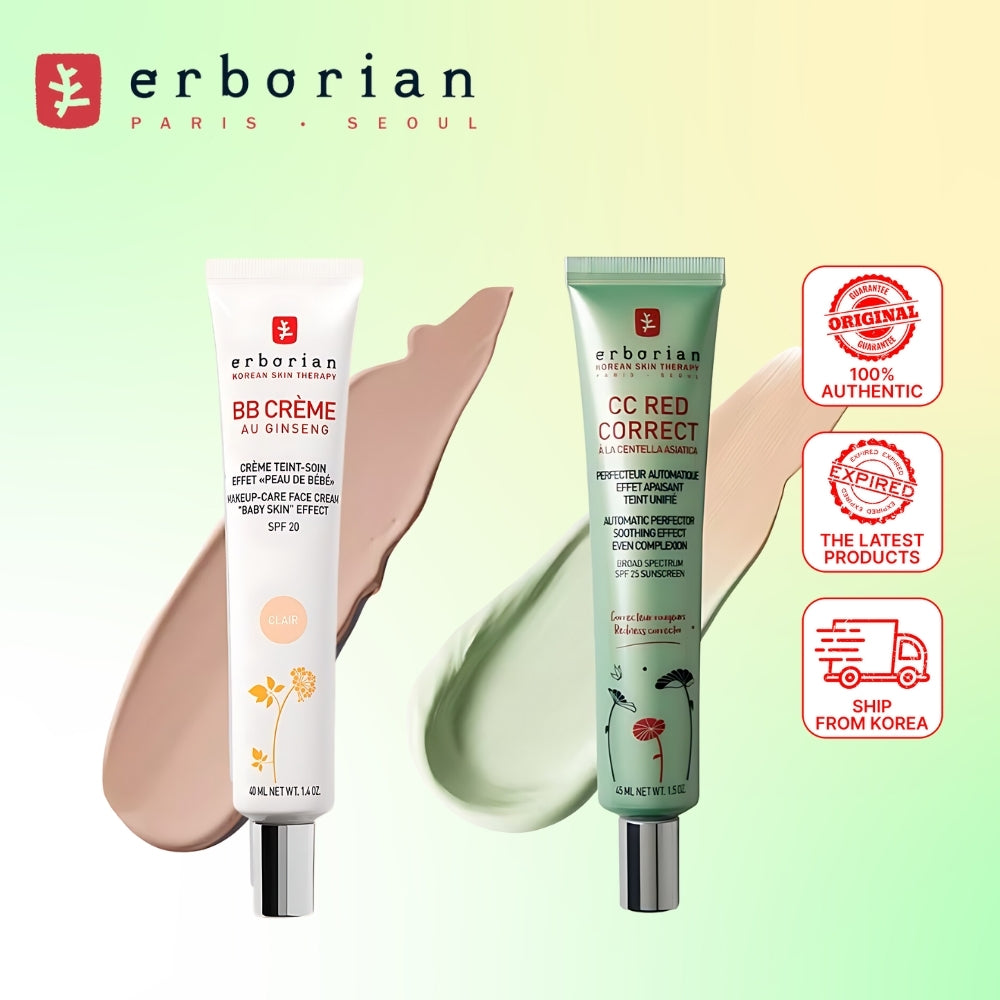 Erborian CC Red Correct 15ml/45ml BB Cream Nude 15ml/45ml | Complexion Corrector Makeup Skincare Beauty