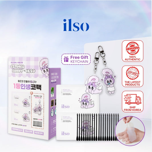 ILSO Natural Mild Clear Nose Pack Blackhead Removal Patch Cotton Swab Set