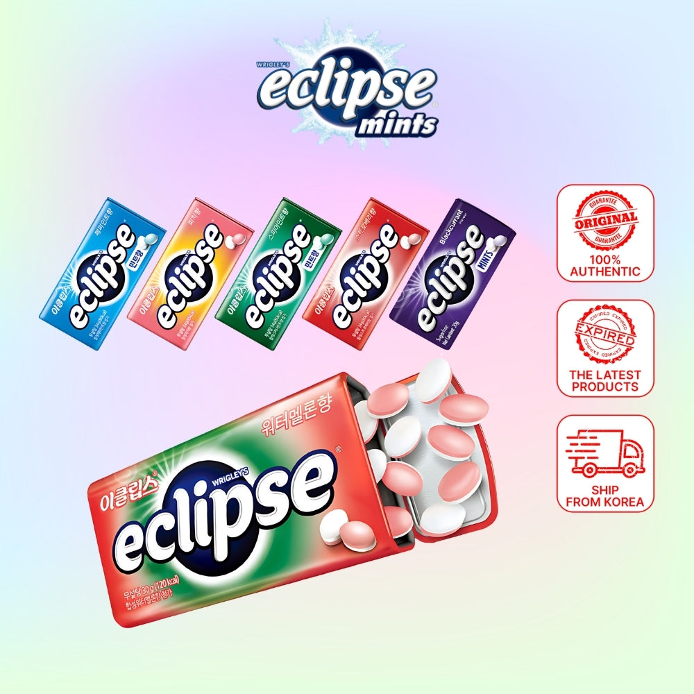 Eclipse Sugar Free Candy 6 Types/Pepper Mint/Spearmint/Peach/Blackcurrant/Strawberry/Watermelon