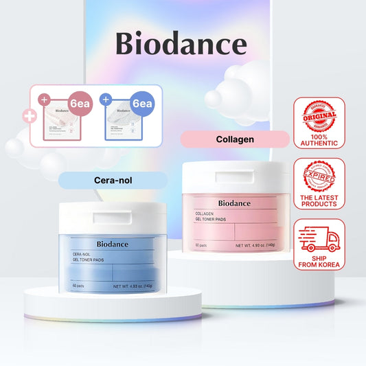 BIODANCE Gel Toner Pads Collagen / Cera-nol 60p + 6p pad