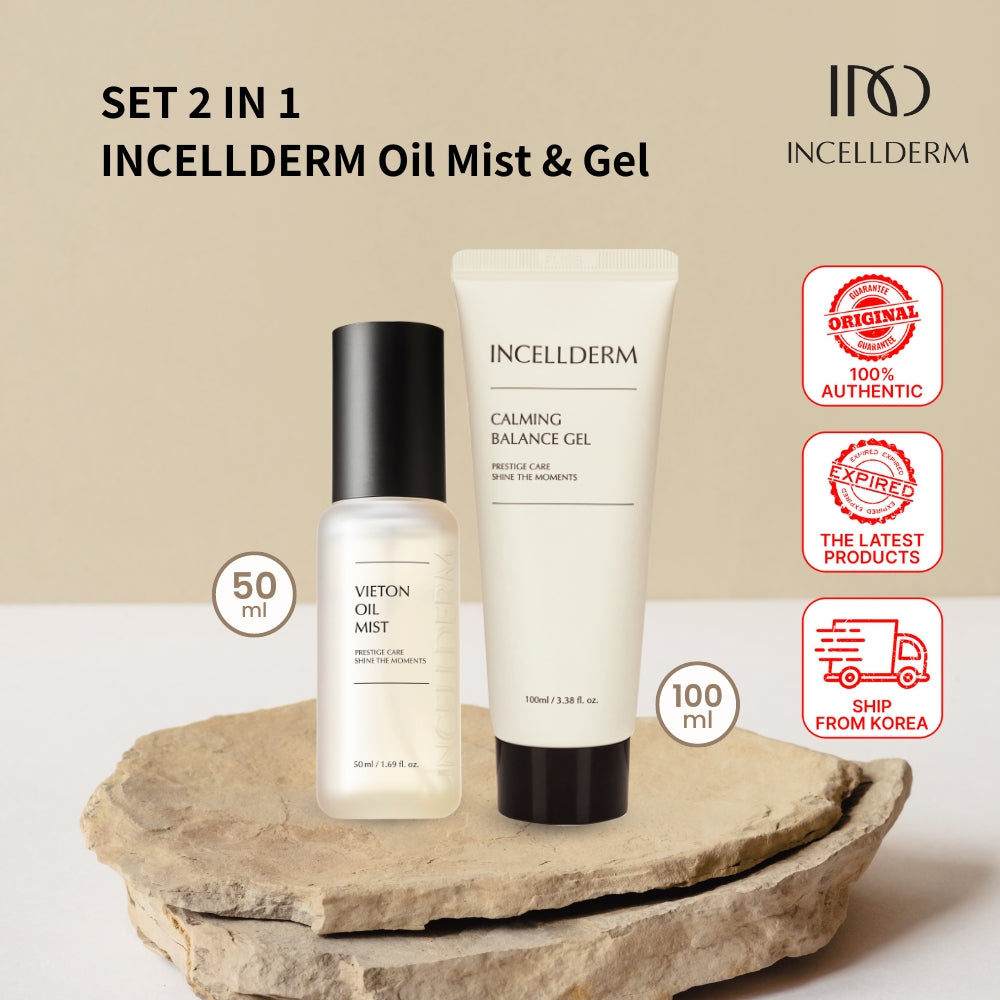 INCELLDERM oil mist & gel 2pcs SET (Vieton Oil Mist 50ml + Calming Balance Gel 100ml)