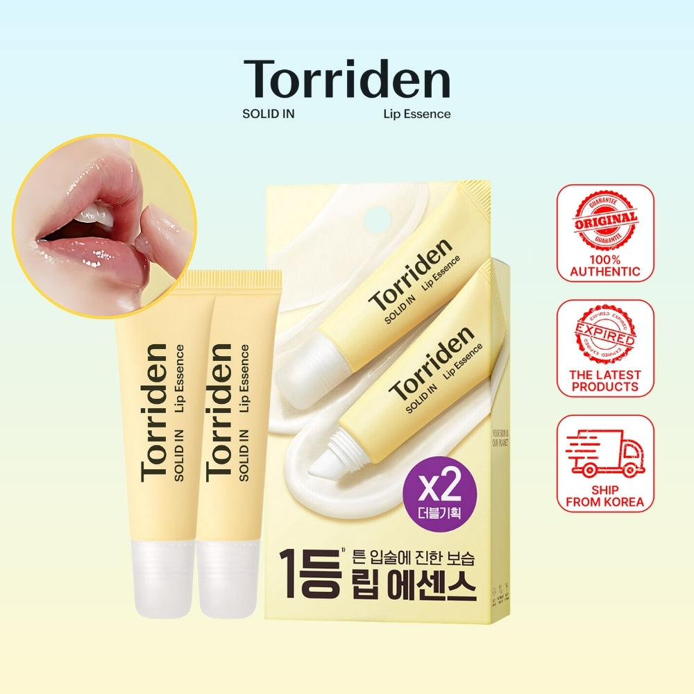 Torriden Lip Essence Bundle - 11ml x 2ea, Glowy Moisturizing Lip Care for Hydration & Repair | Skincare Beauty Deal