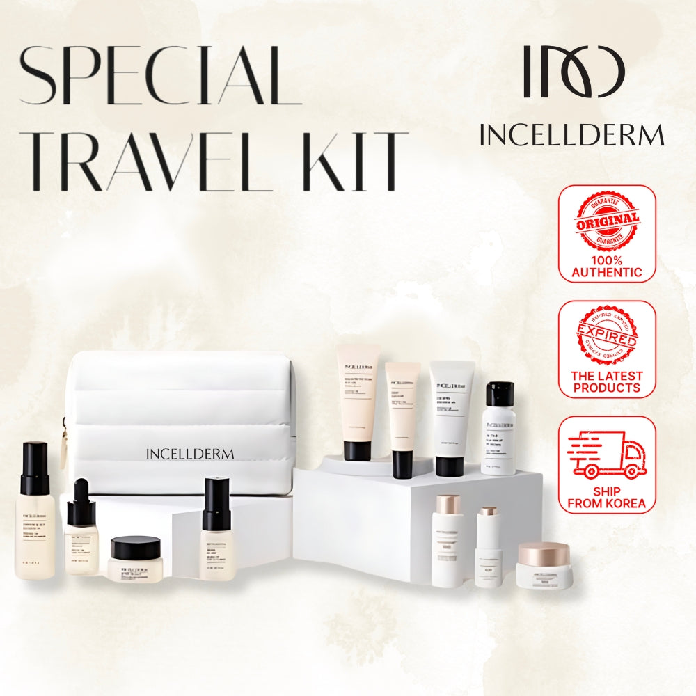 INCELLDERM 2024 NEW Travel Kit 11pcs Set + random pouch gift