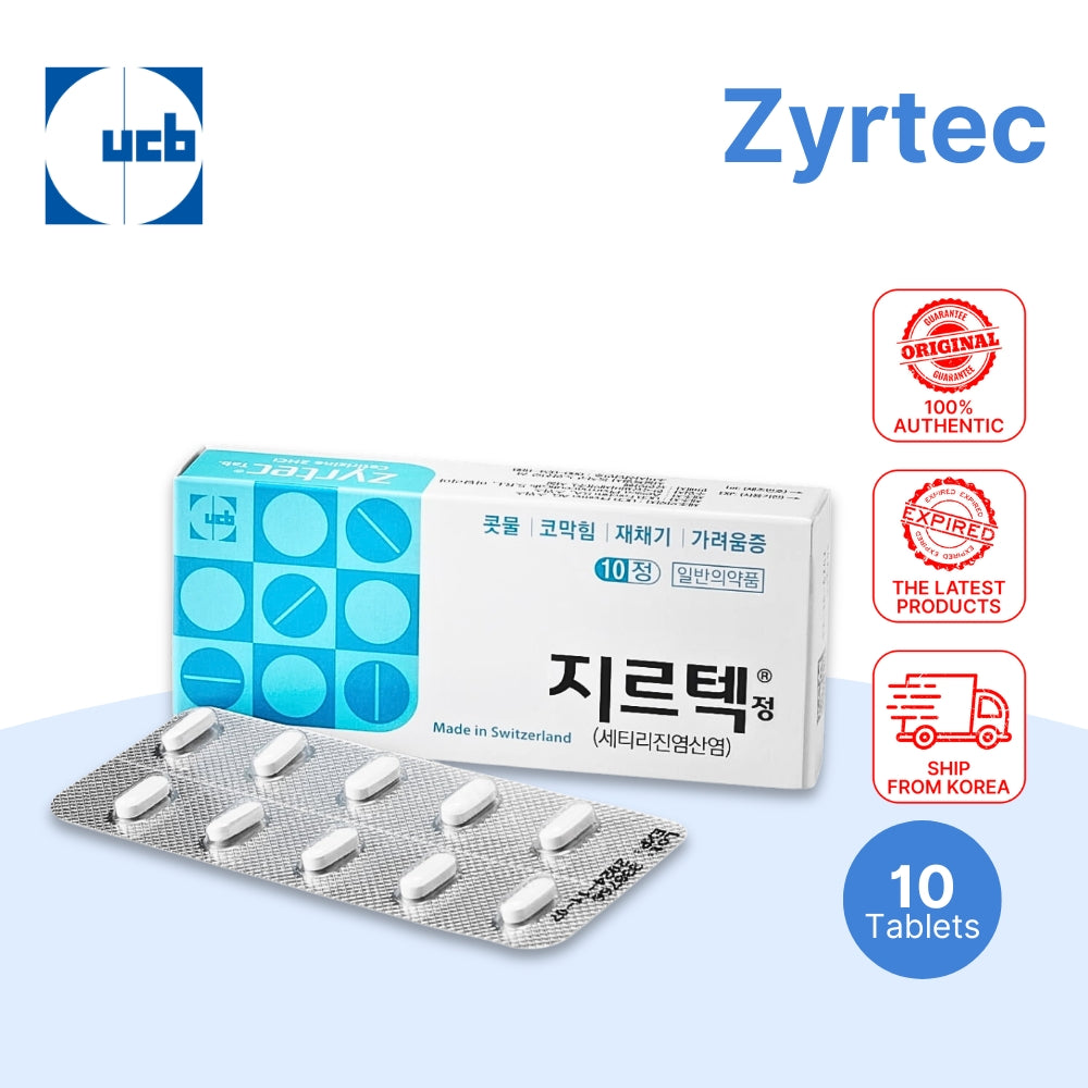 Zyrtec Antihistamine Allergy 10mg (10 tablets/1box) / An introductory medicine for allergic rhinitis