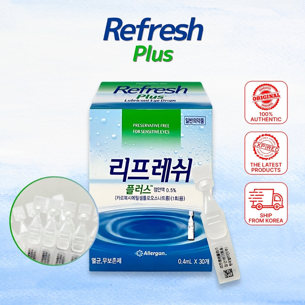 [REFRESH] Plus Eye Drops 30s X 0.4ml / Lubricant Eye Drops / Moisturizing / Eyes Care by Allergan