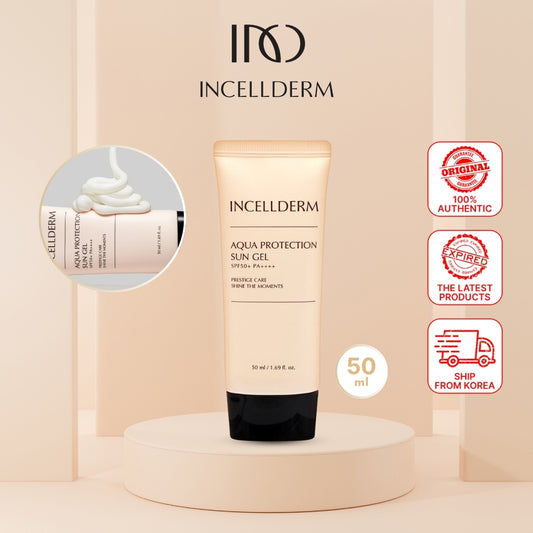 INCELLDERM AQUA PROTECTION SUN GEL SPF 50+ PA++++ Protects Skin Against UV Rays, Moisturizes, 50ml