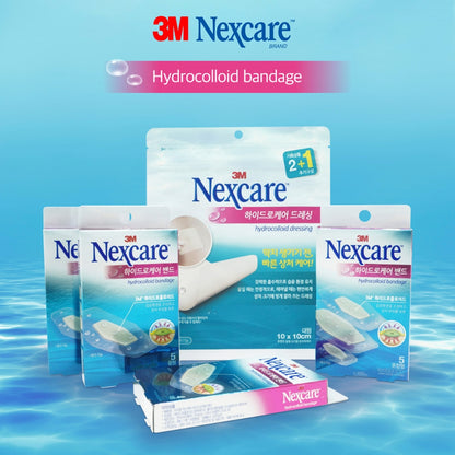 3M Nexcare Band-Aid Waterproof Hydrocolloid Dressing Patch for Wounds | Skin-Friendly Adhesive Bandages for Healing & Protection