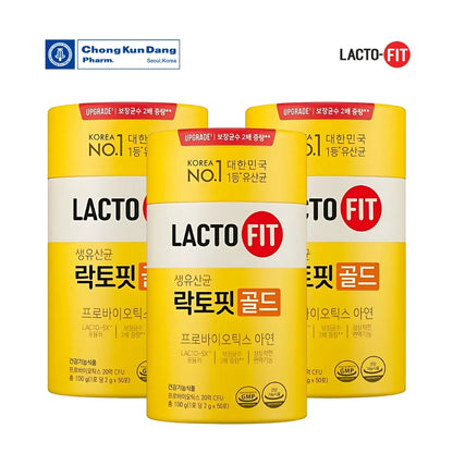 Chong Kun Dang Upgrade Probiotics Lacto-Fit Gold 50 Pcs - 5X Strength Formula