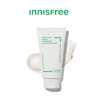 Innisfree Green Tea Hydrating Amino Acid Cleansing Foam 150g | Skincare Cleanser | Korean Beauty