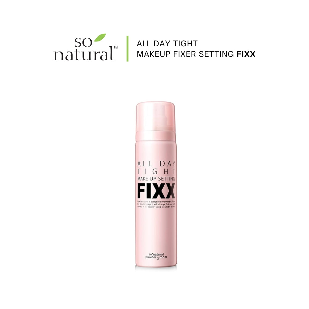 So Natural ALL DAY TIGHT MAKEUP Fixer SETTING FIXX 75ml + Coating Gel Fixer 15ml OR 120ml + 120ml