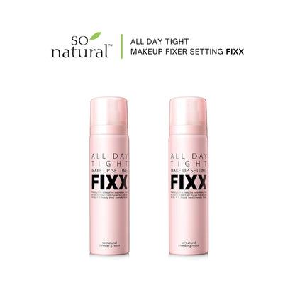 So Natural ALL DAY TIGHT MAKEUP Fixer SETTING FIXX 75ml + Coating Gel Fixer 15ml OR 120ml + 120ml