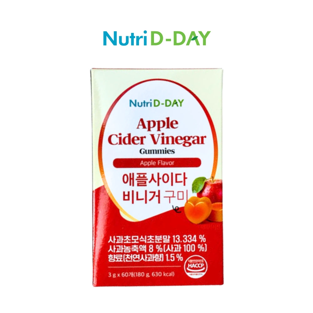 Nutri D Day Apple Vinegar Apple Cider Vinegar Gummies 180g 60pcs