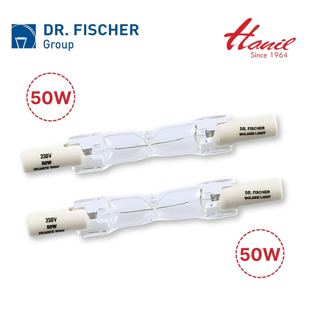 Dr Fischer Halogen Tube Lamp 78mm 50W Osram UV + Hanil Replacement | UV Light Therapy