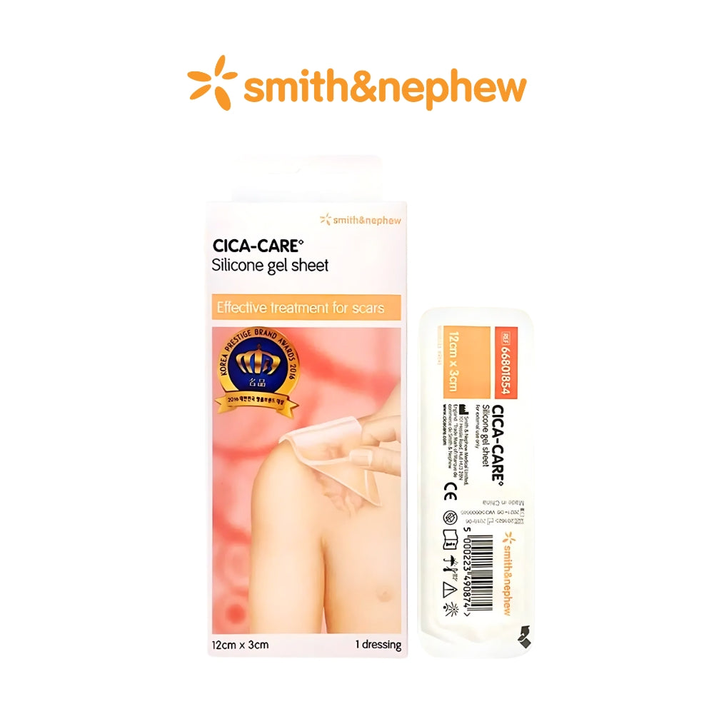 Smith & Nephew Cica Care Silicone Gel Sheet 12 x 3cm effective treatment for scars Scar Treatment