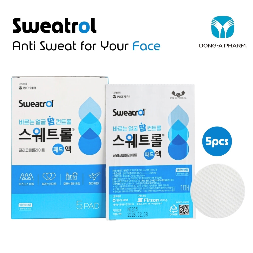 Sweatrol Pad 5pcs Anti Sweat Keep your makeup / Anti-perspirant Keep your makeup from sweating off