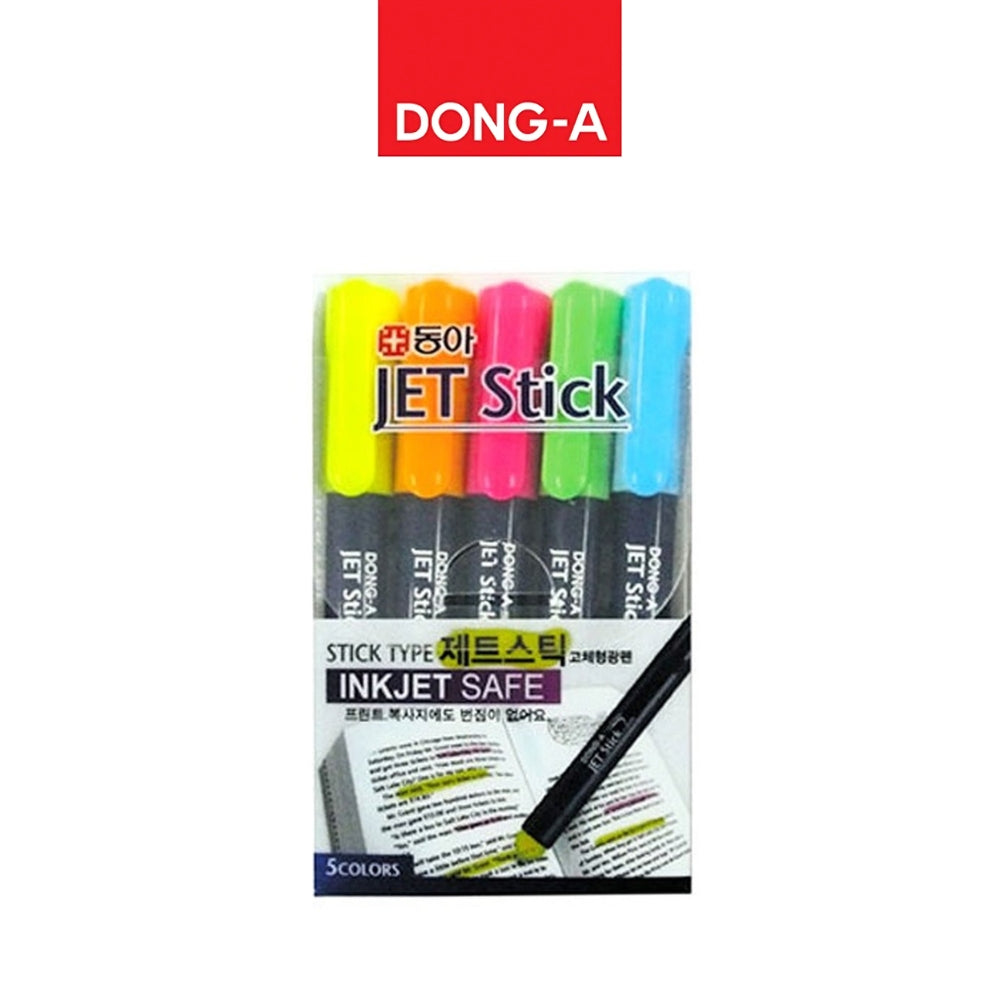 Donga Inkjet Safe Jet Stick Solid Gel Highlighter 5 Colors