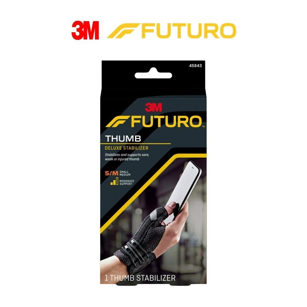 3M Futuro Thumb Stabilizer Deluxe - Size S/M & L/XL Brace for Hand Support & Injury Rehab