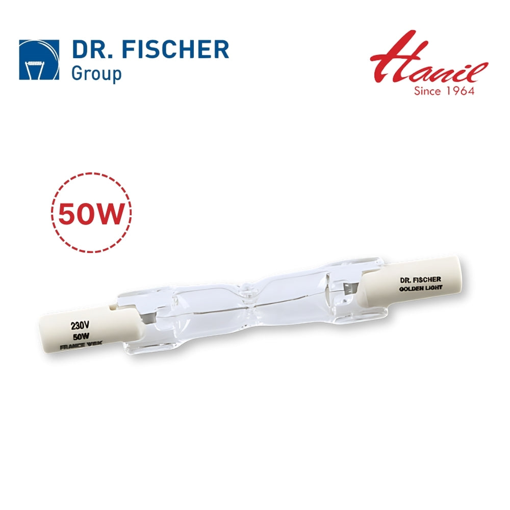 Dr Fischer Halogen Tube Lamp 78mm 50W Osram UV + Hanil Replacement | UV Light Therapy